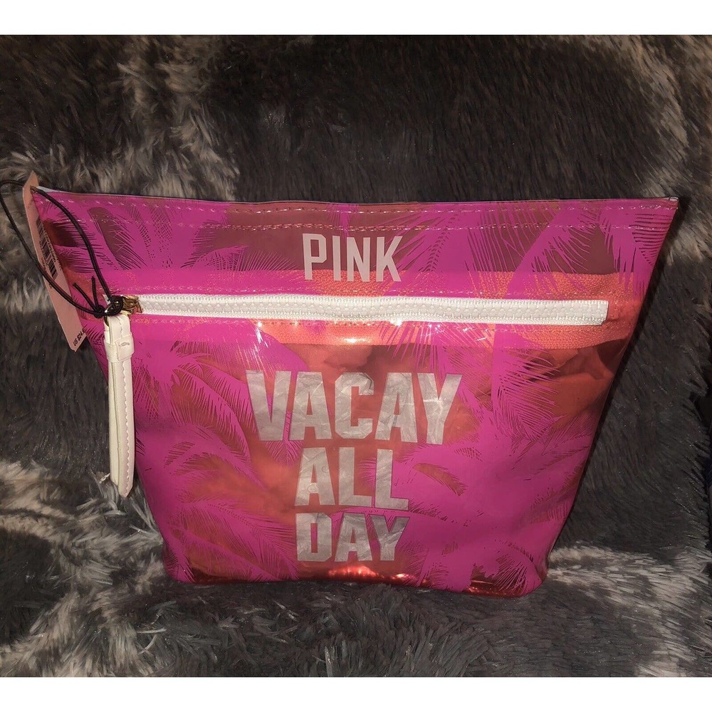 NEW! VICTORIAS SECRET PINK VACAY ALL DAY COSMETIC BEAUTY TRAVEL BAG CASE